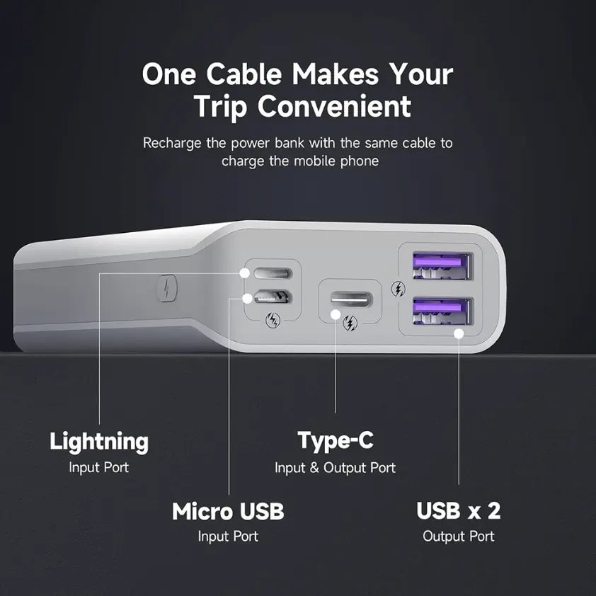 30W Fast Charging Portable Power Bank