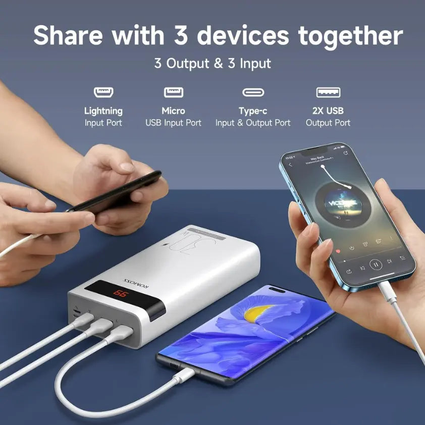 30W Super Fast Charging Portable Power Bank 30,000 mAh
