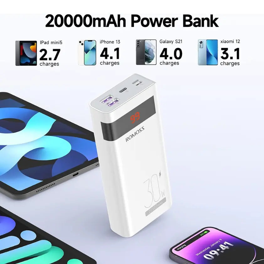 30W Super Fast Charging Power Bank