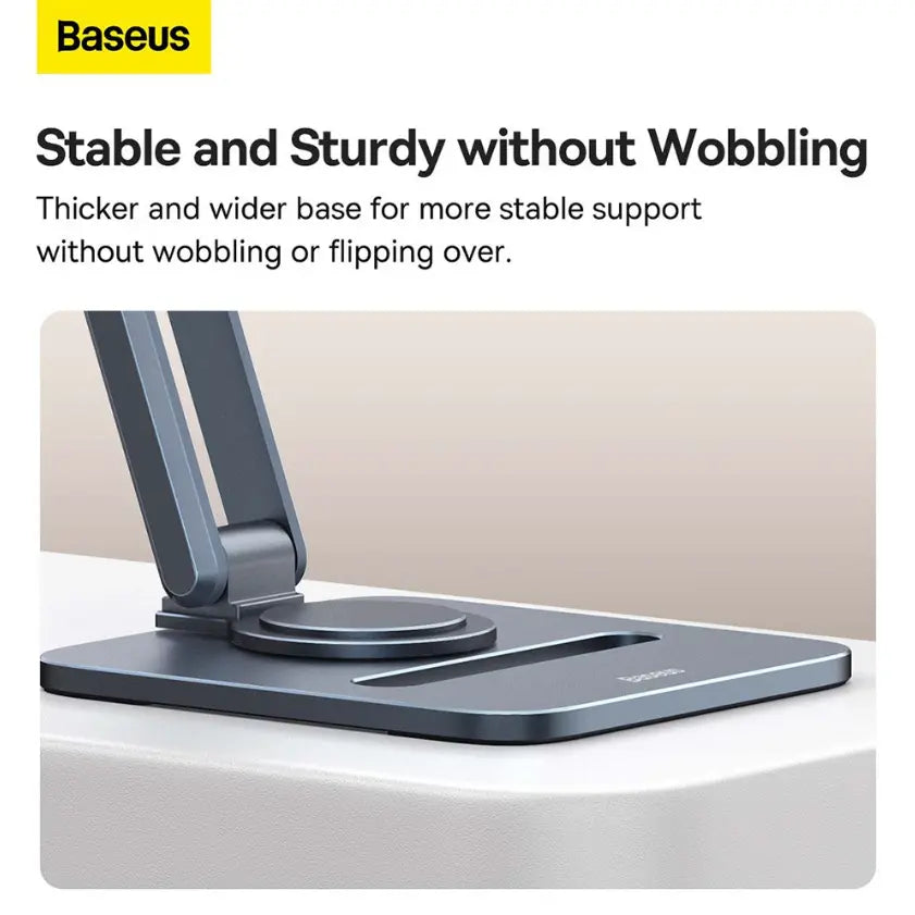 360 Rotating Foldable Metal Stand for Smartphones, Tablets & Laptops
