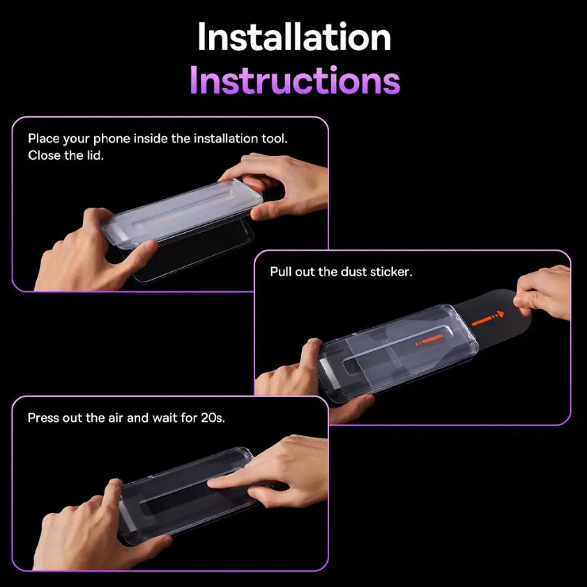 EASY STICK-ON Screen Protector for iPhone Series