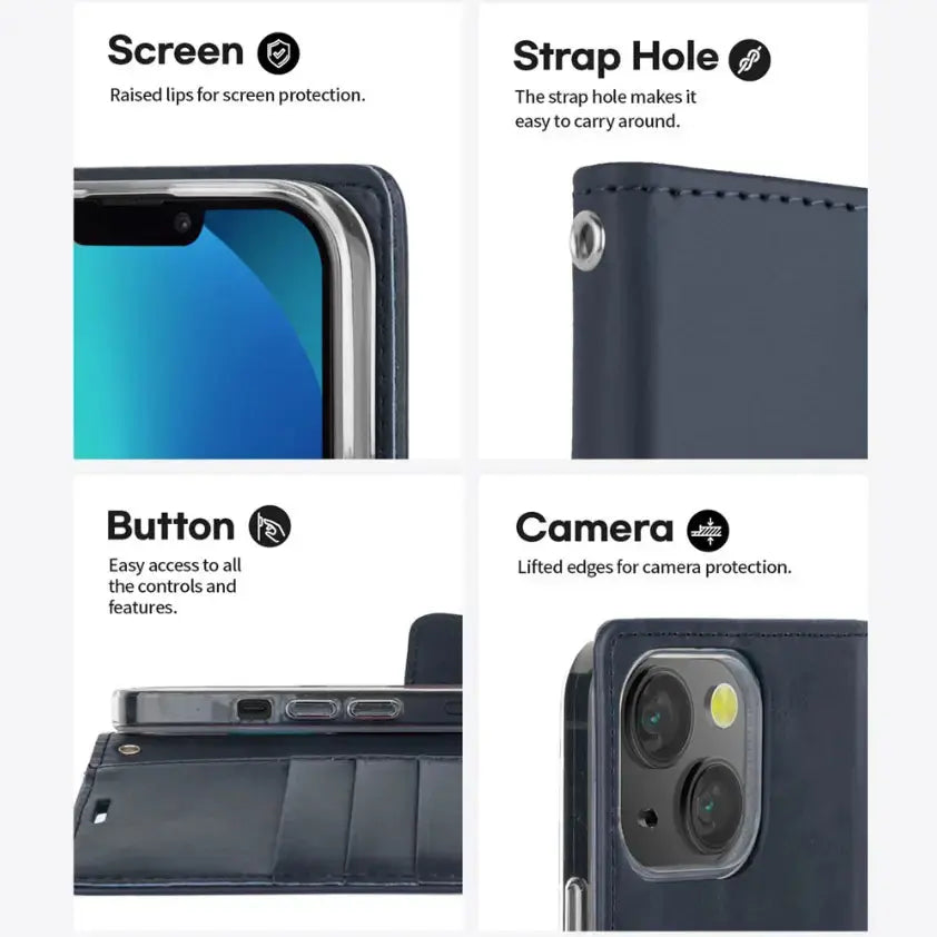 MagSafe Flip Wallet Diary Case for iPhone 16 Series