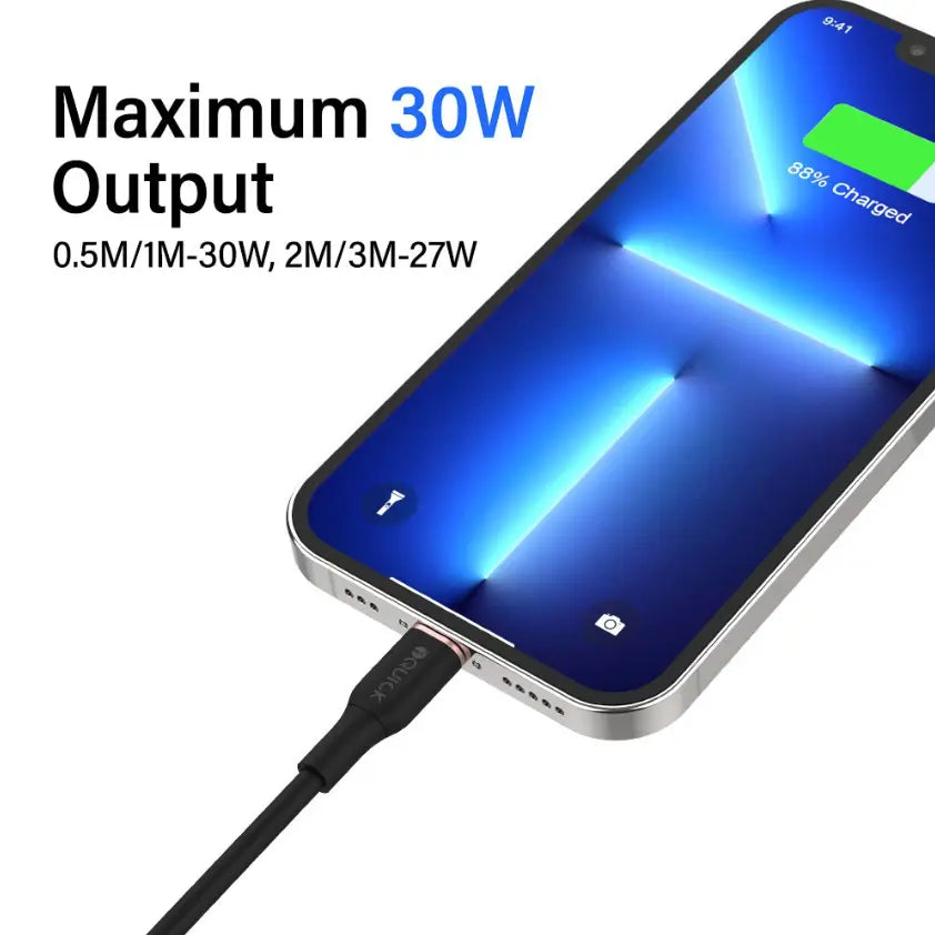 PowerWire TPE Data Charging Cable (Type-C to Lightning)