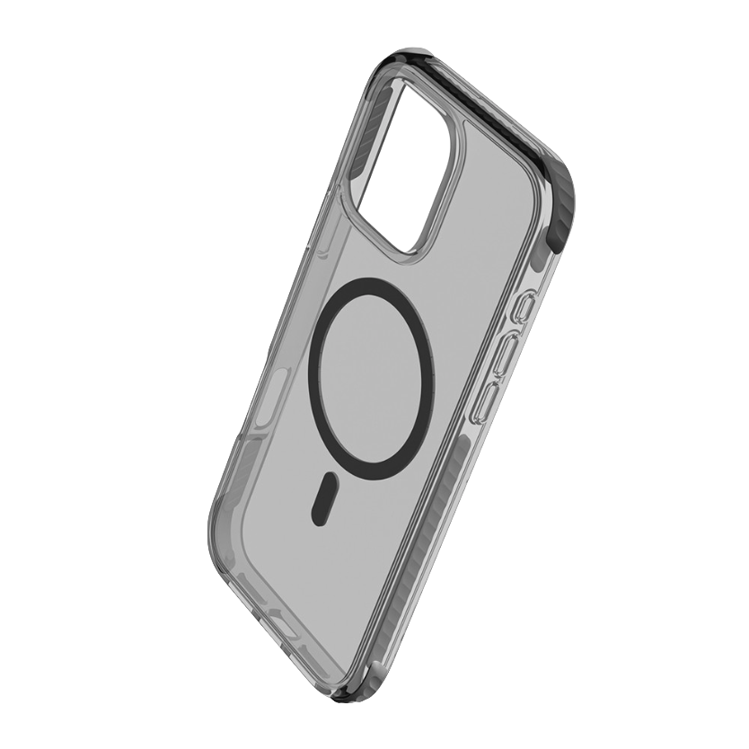 REDEFINE clear iPhone 15 16 17 MagSafe case with reinforced corners and 13ft drop protection echo wave