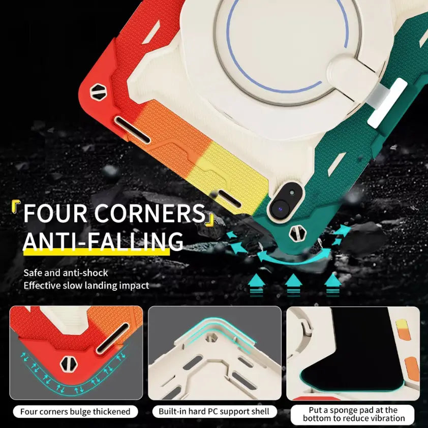 Shockproof Armor Case for iPad Series (with Rotating Stand)