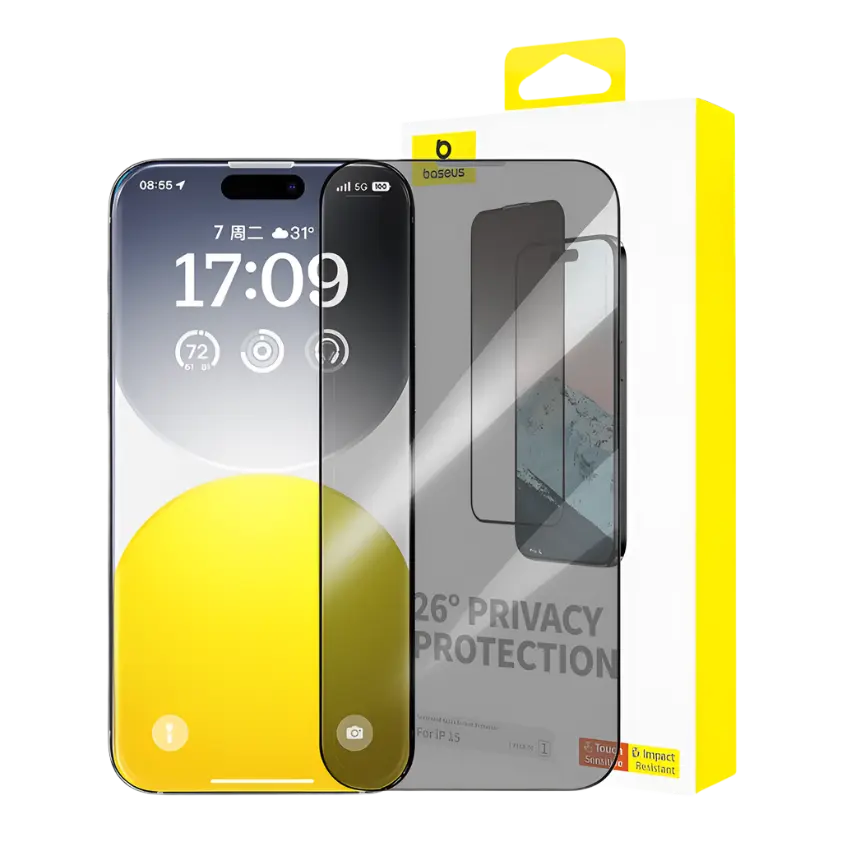 Tempered Glass Privacy Screen Protector for iPhone 13 / 14 / 15 Series