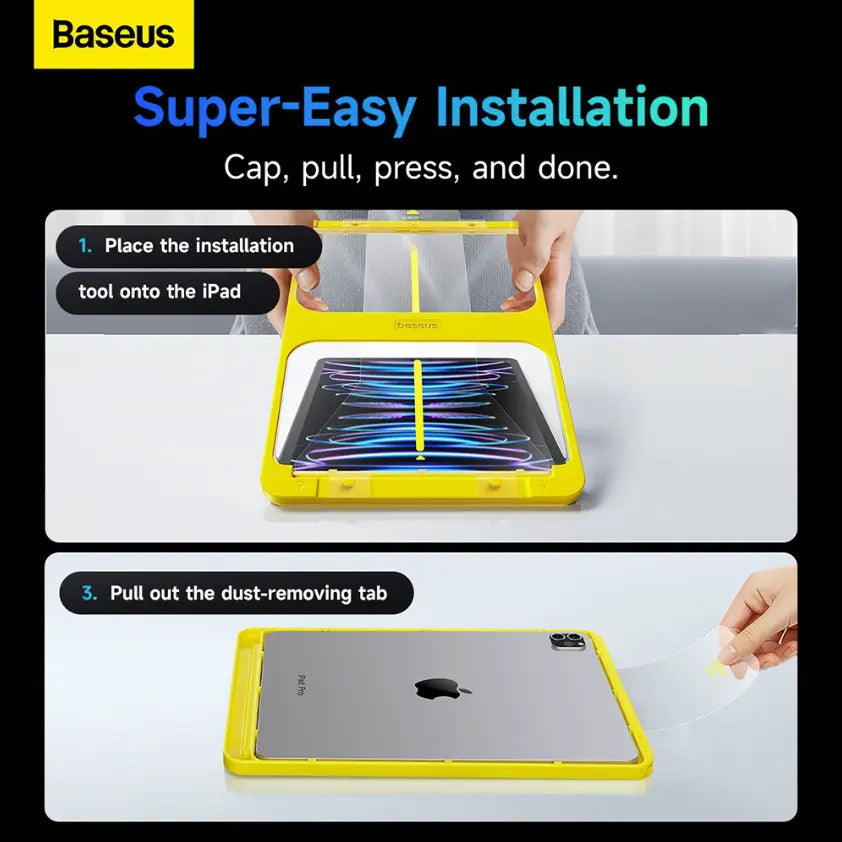 Tempered Glass Screen Protector for iPad with Quick Fit Tool