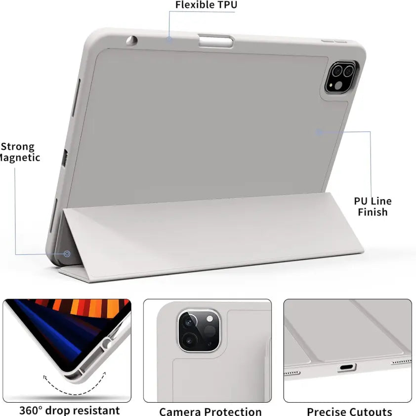 Tri-Fold Slim Folio Case for iPad Series