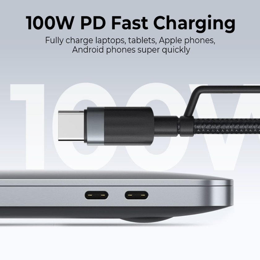 iQuick 4-in-1 Fast Charging Cable - USB-C, Lightning, 100W
