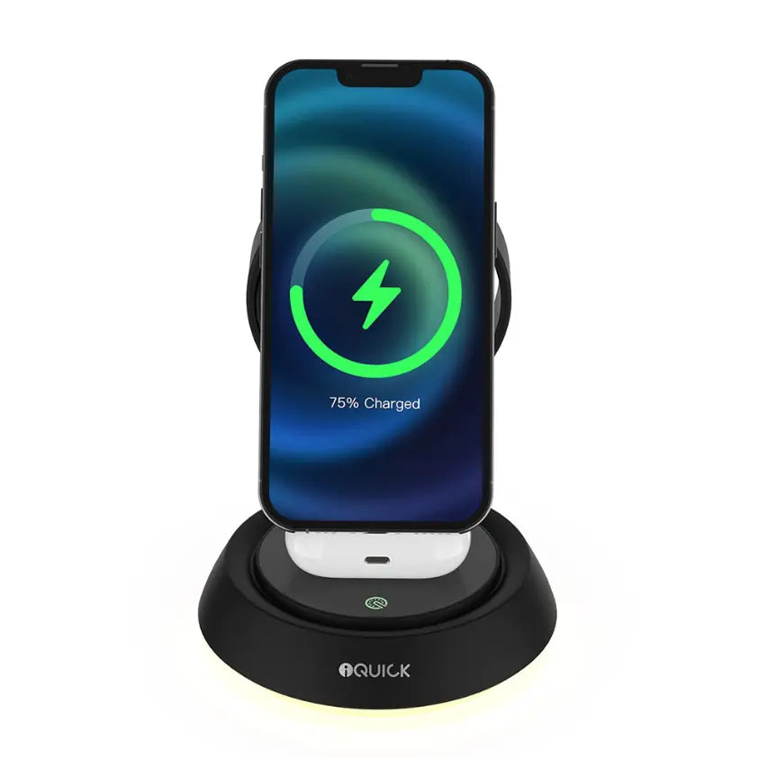 3-in-1 Wireless Charger with LED Ambient Light