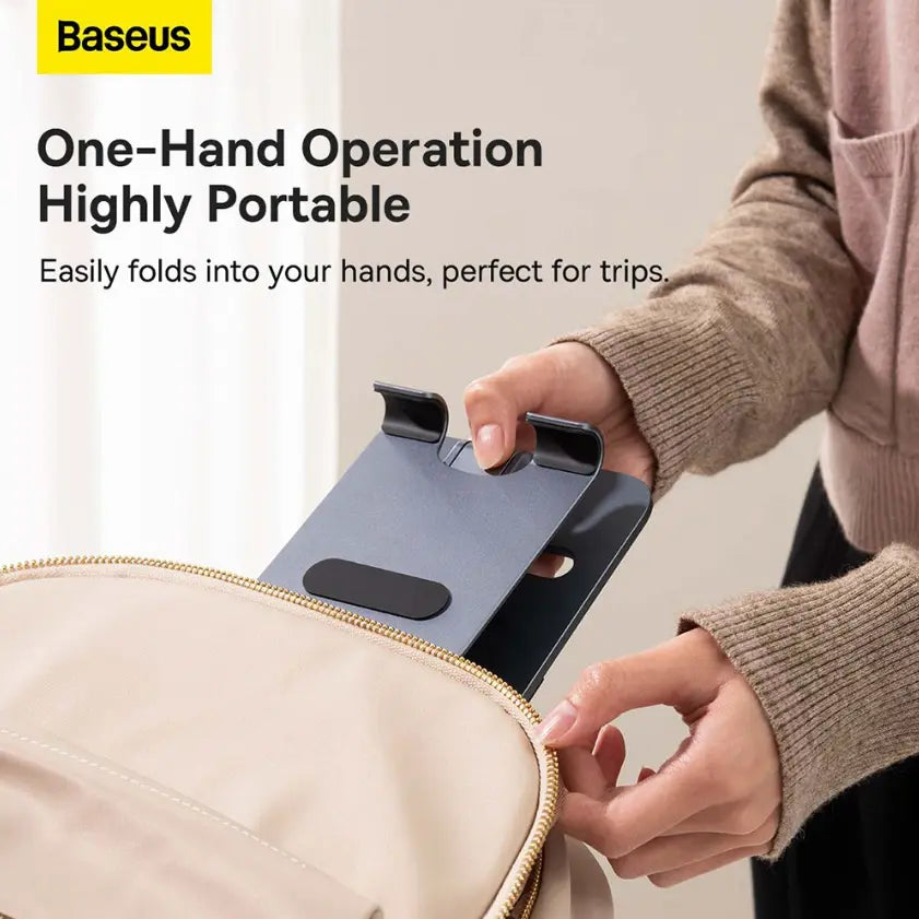 360 Rotating Foldable Metal Stand for Smartphones, Tablets & Laptops