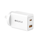 45W Dual USB-C USB-A Power Adapter