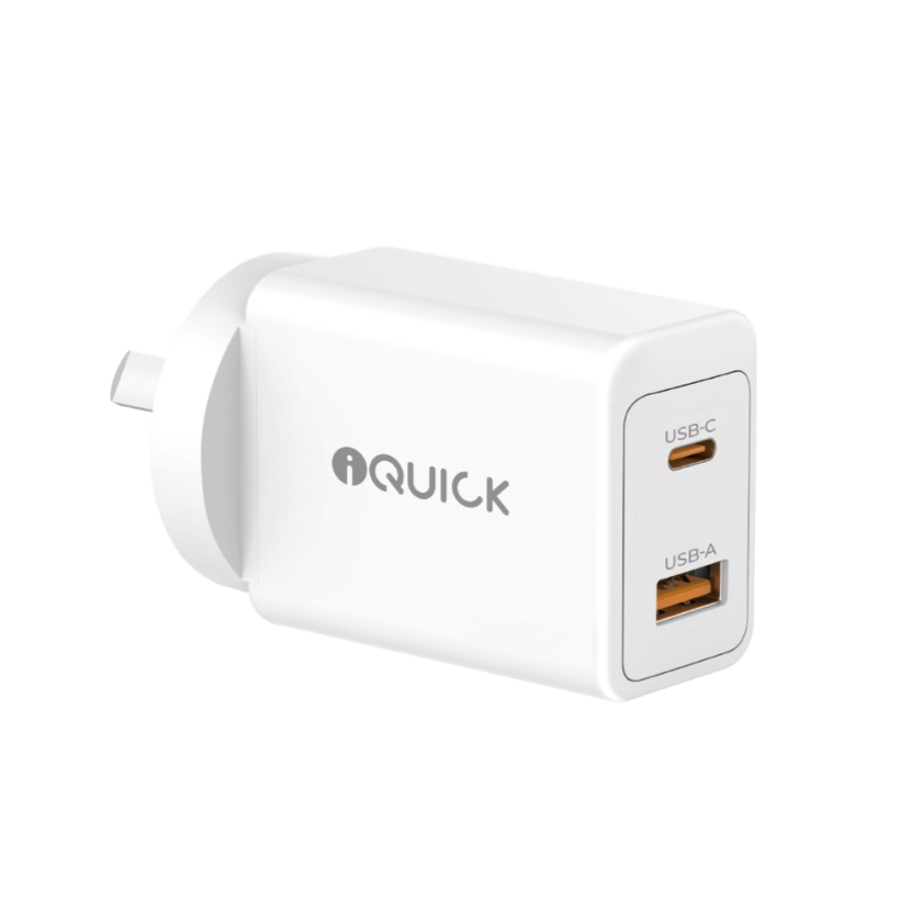 45W Dual USB-C USB-A Power Adapter