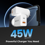 45W Dual USB-C USB-A Power Adapter