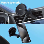 MagSafe Wireless Charging Car Mount (Dashboard, Windshield & Air-Vent)