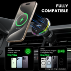MagSafe Wireless Charging Car Mount with Cooling System