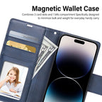 Magnetic Wallet Case for iPhone Series