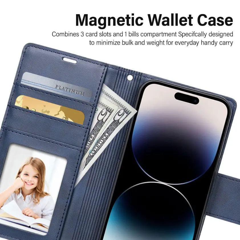 Magnetic Wallet Case for iPhone Series