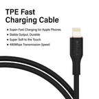 PowerWire TPE Data Charging Cable (Type-C to Lightning)