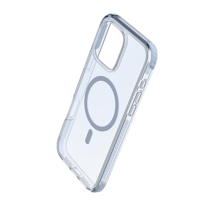 REDEFINE clear iPhone 15 16 17 MagSafe case with reinforced corners and 13ft drop protection echo wave