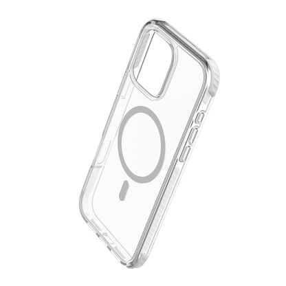 REDEFINE clear iPhone 15 16 17 MagSafe case with reinforced corners and 13ft drop protection echo wave