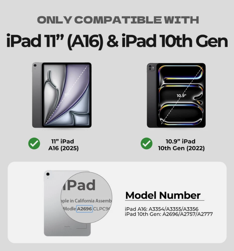 iPad A16 Magnetic Keyboard Case