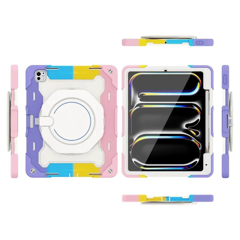 Shockproof Armor Case for iPad Series (with Rotating Stand)