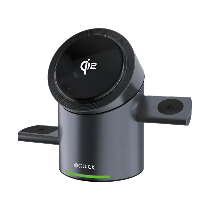 iquick 3-in-1 MagSafe Wireless Charger - iPhone, Watch, AirPods fast charging desk