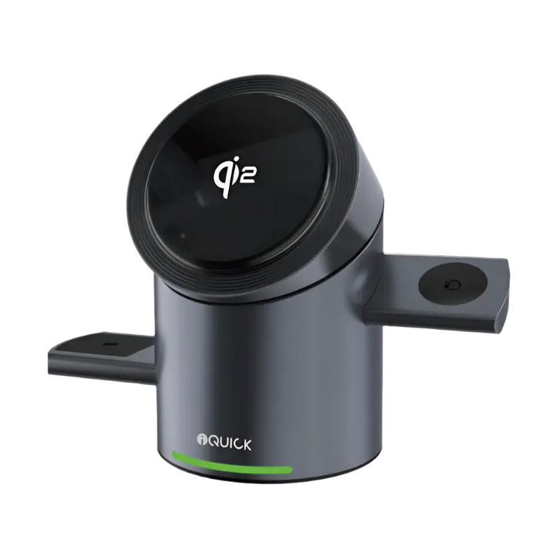 iquick 3-in-1 MagSafe Wireless Charger - iPhone, Watch, AirPods fast charging desk